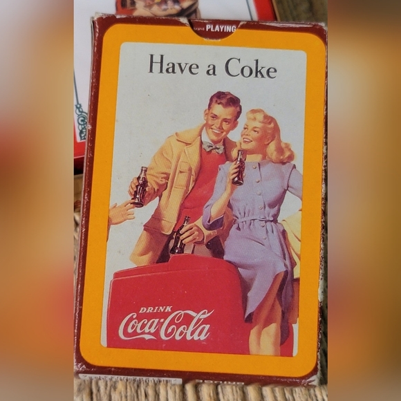 2 Decks 1995 COCA-COLA CHRISTMAS NOSTALGIA PLAYING CARDS IN COLLECTABLE TIN - Picture 8 of 12